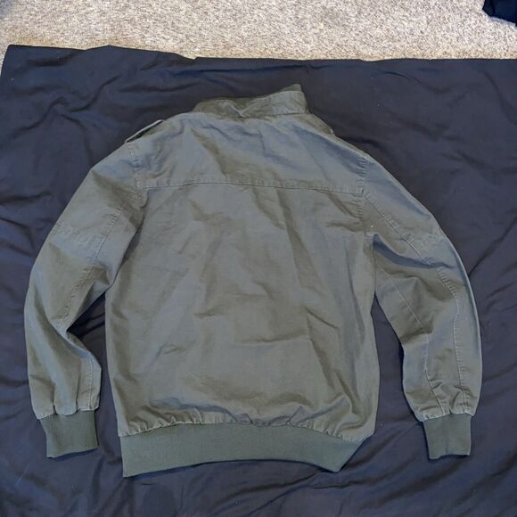 Chouyatou Jacket Men's Green Casual Long Sleeve Full Zip Adult Large - Picture 4 of 4